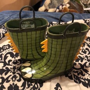 Boys dinosaur rubber boots